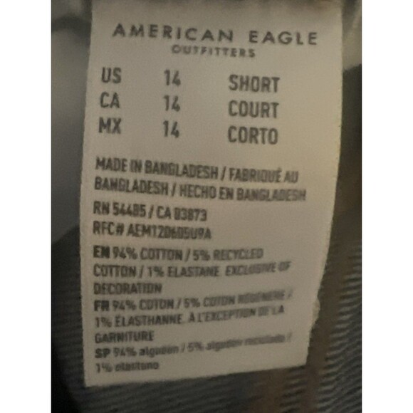 NWT American Eagle Mom Jean Stretch Super High Rise 14 Short - Picture 5 of 15